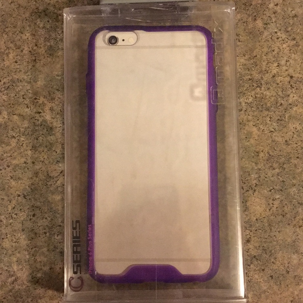 Purple/clear iPhone 6s Plus case